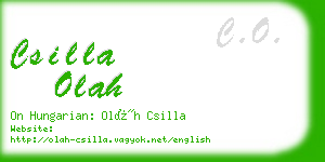 csilla olah business card